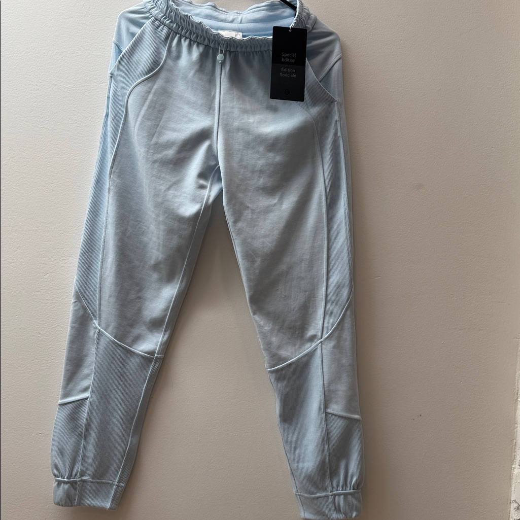 Nwt Lululemon Brushed Softstreme Ribbed Jogger Special Edition Powder Blue